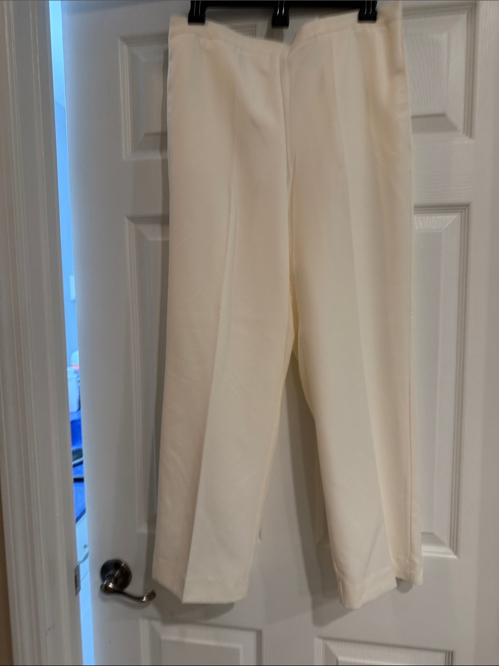 Alfred Dunner Off-White Elastic Waist pants sz10p